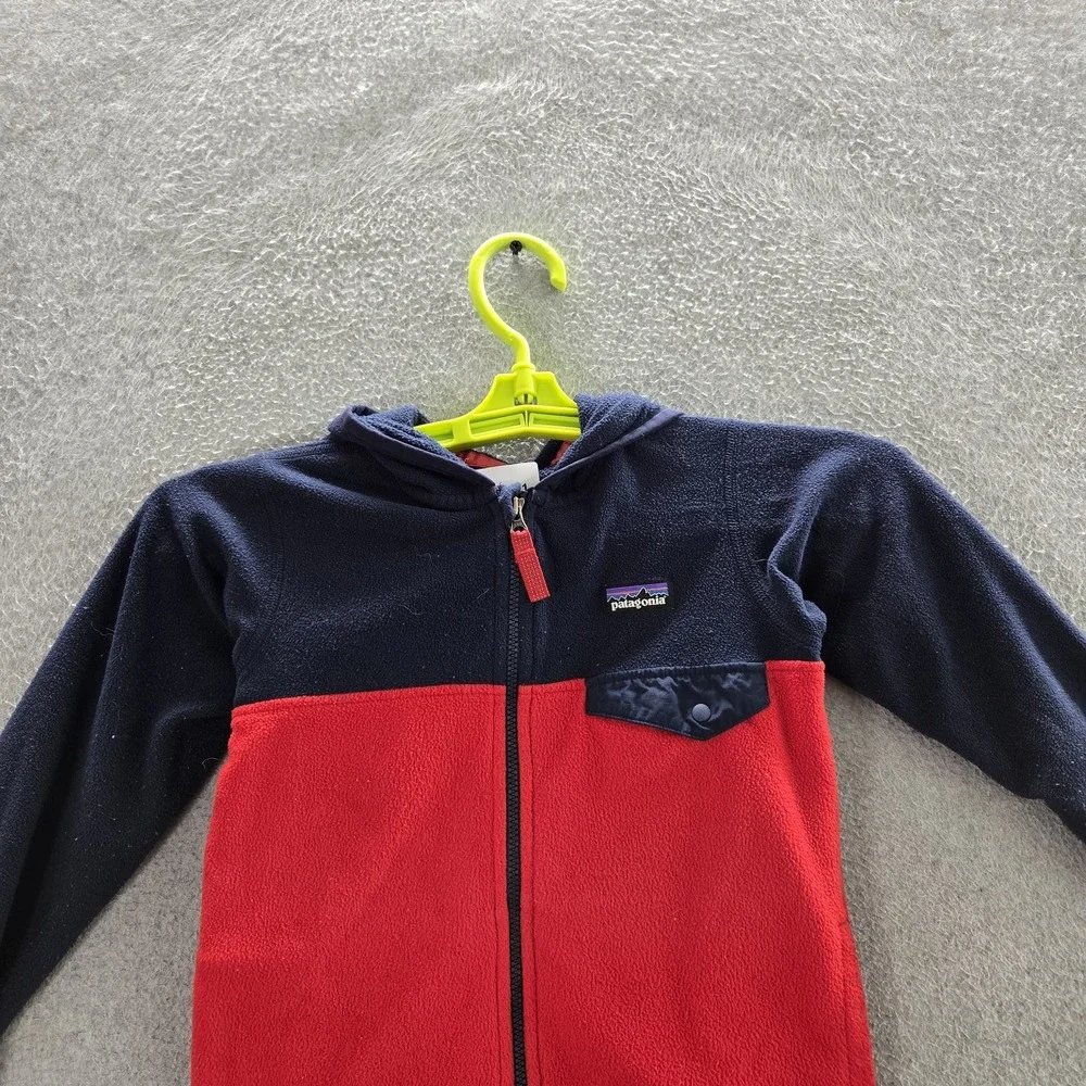 Patagonia Toddler Jacket 5T Red Colorblock Fleece Baby Micro D Snap T READ